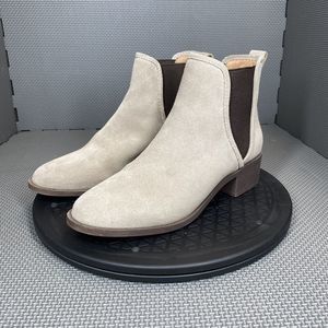 Steve Madden Dares Chelsea Boot Womens 7.5 M Brown Taupe Leather Ankle Bootie